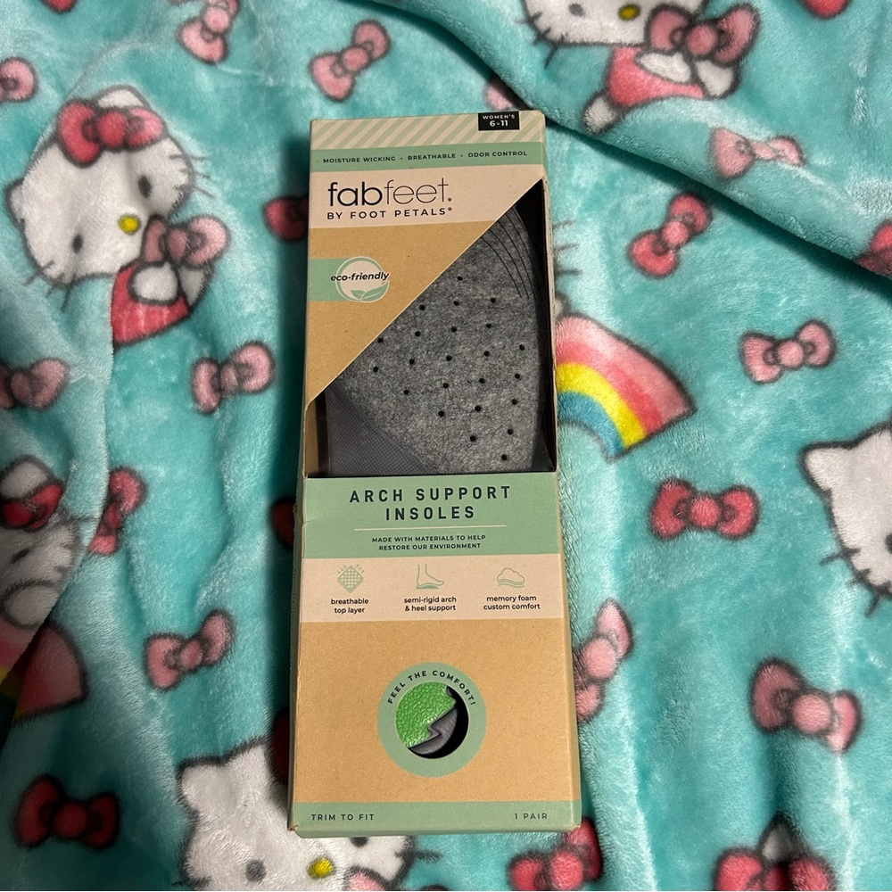 Fab Feet‎ Women's by Foot Petals Insoles Cushions - Gray size woman’s 6-11